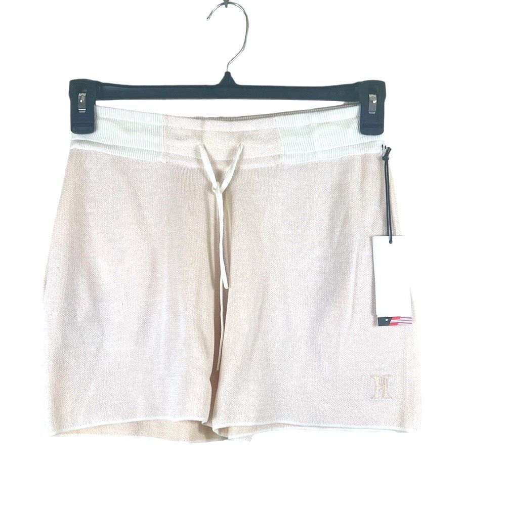 Honor the gift knit lounge shorts letter H monogram cream color size XS - Picture 3 of 11